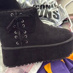 Dolls Kill Black Platform Shoes with Thick Sole